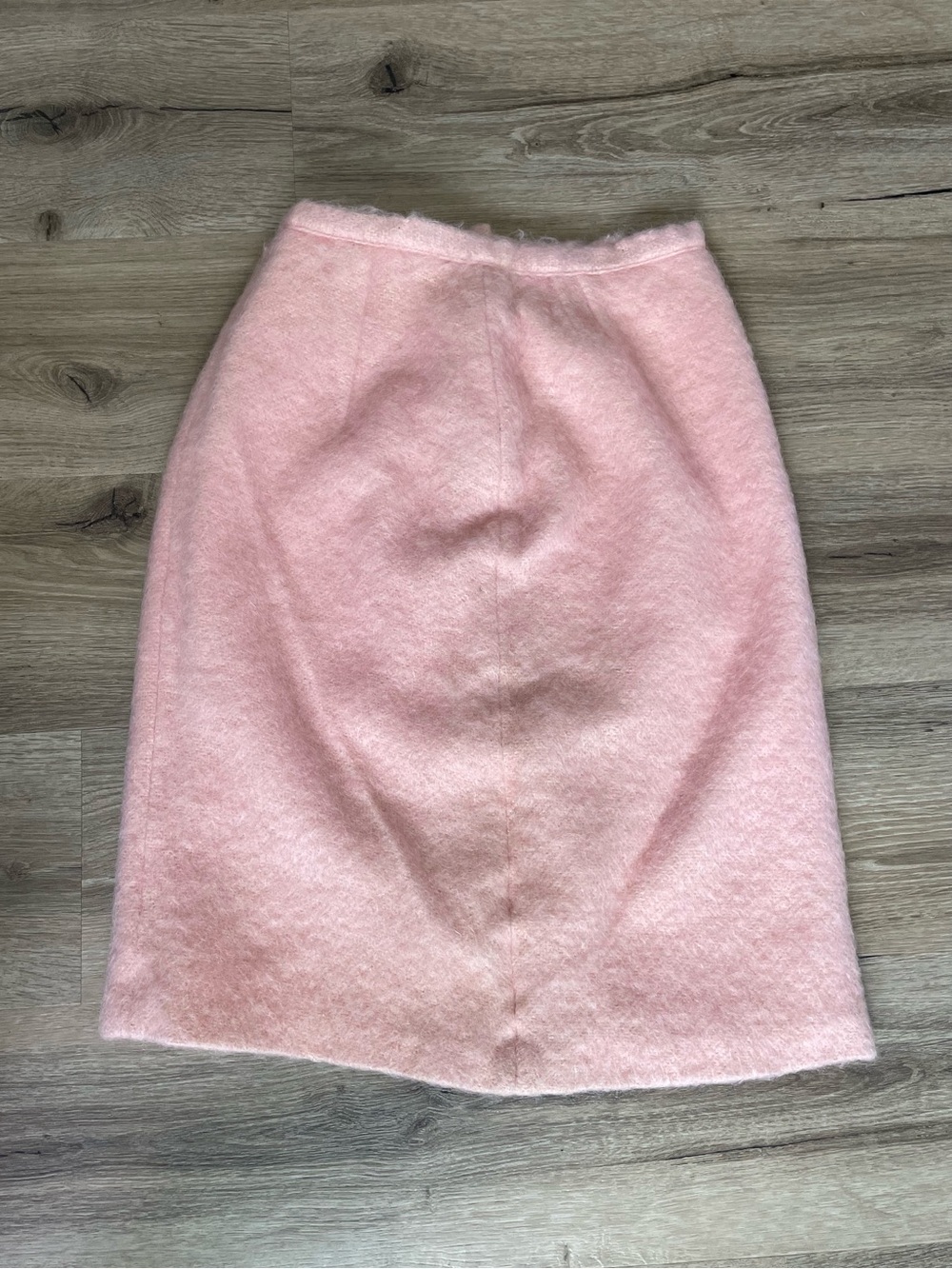 Vintage 1960s Bobbie Brooks Pink Angora Wool Skirt Suit Set USA Women's 2 Pc - Picture 12 of 12
